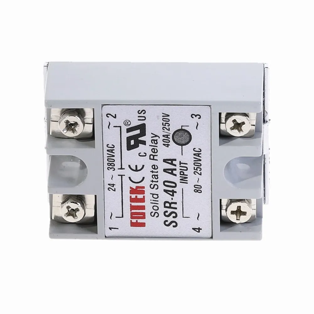 1 шт. SSR 40AA 40A твердотельный релейный модуль 80 250V AC вход 24 380VAC|ssr-40aa 40a|40a solid state relaysolid