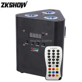 

3*10W RGBW LED Par Wedge Uplight 7500MAH Battery Wireless IRC DMX Pro Stage Lighting DJ Disco Party Nightclub With Flightcase