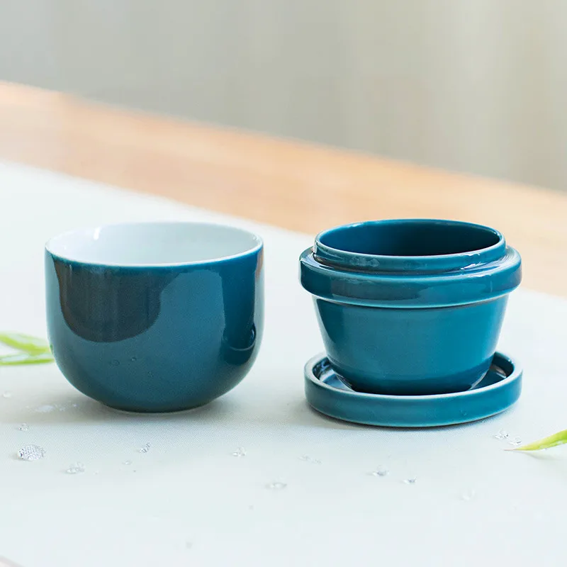 Стильный чайный сервиз из Celadon, чайный набор кунг-фу, чашка для личных путешествий, удобный чайный сервиз, Офисная Бытовая Питьевая утварь WSHYUFEI