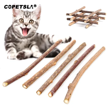 

Copetsla 20PCS Pure Natural Catnip Cat Toys Safety Molar Toothpaste Branch Cleaning Teeth Silvervine Cat Snacks Sticks