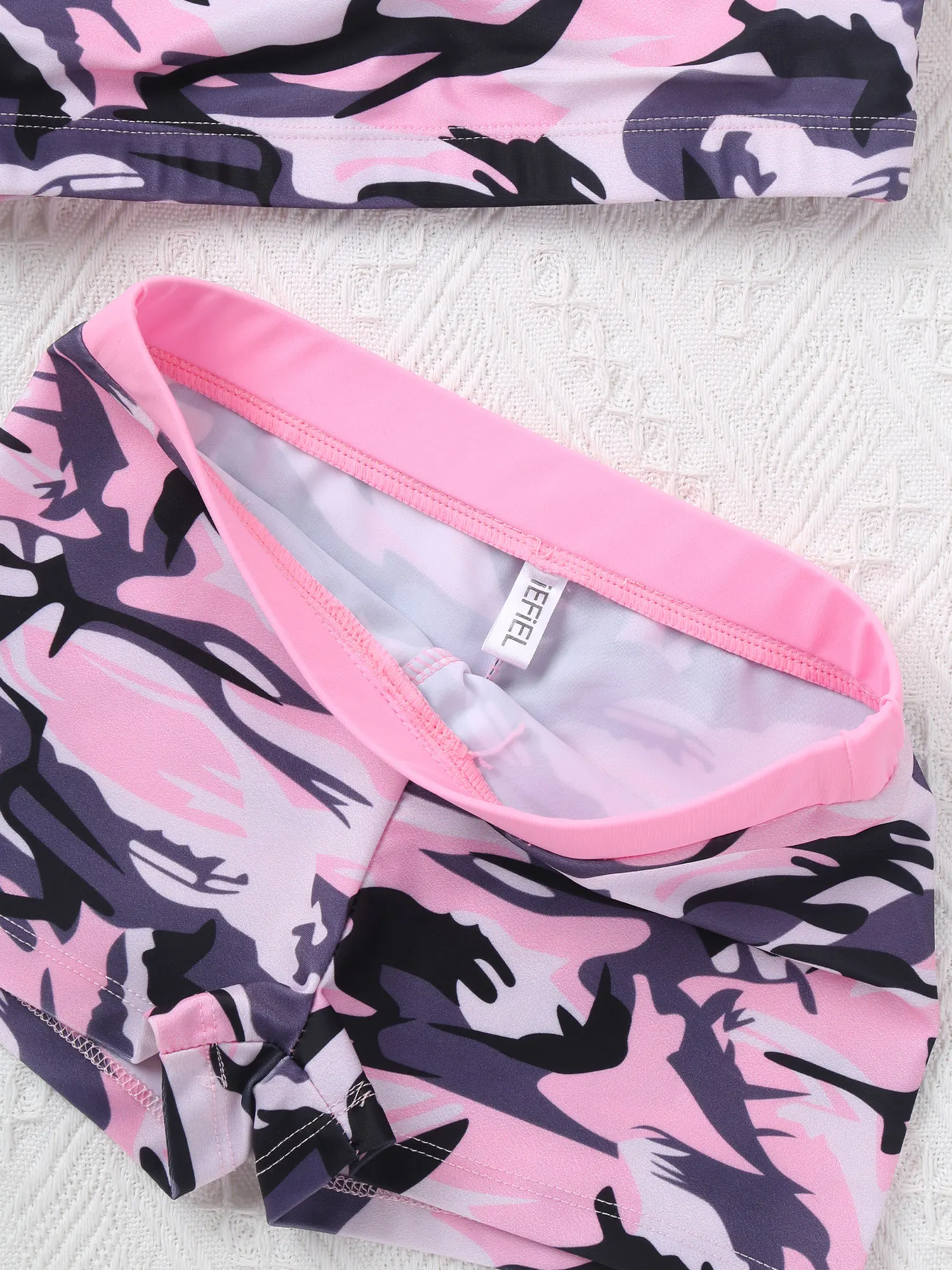Kids Sports Suit 2Pcs Girls Swimsuit Summer Tanks Bra Shorts Set