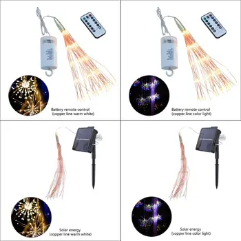 

200 LED Battery Powered Fairy Fireworks Light Waterproof Starburst Lights for Gardens Courtyards Porches Christmas Festive