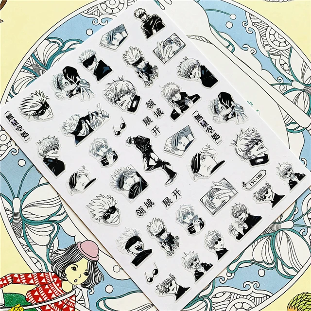 TSC-293 TSC-287 Japanese cartoon anime clown character 3D Back glue Nail Art Stickers Decals Sliders Nail ornament decoration TSC-190 N