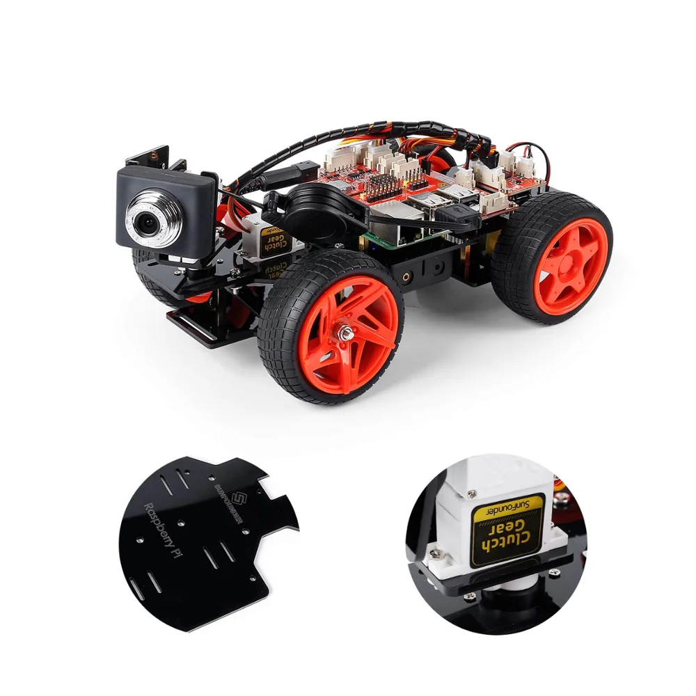 SunFounder Дистанционное управление робот Комплект для Raspberry Pi 3 Смарт видео car kit V2.0 RC