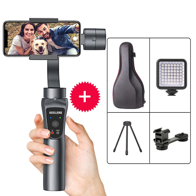 KEELEAD 3 оси карданный Стабилизатор Ручной смартфон для iPhone 11 X Xs Max samsung S8 S9 Xiaomi huawei P30 Go pro Экшн-камера - Цвет: Option 4