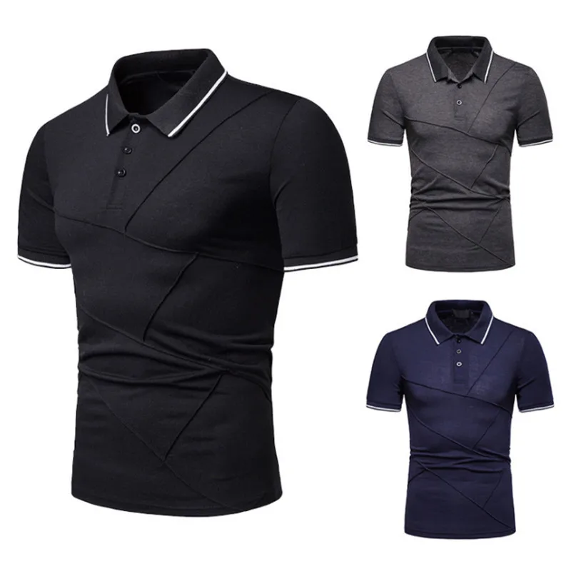 

Dropping Modis Clothes Male Polos Casual V-Neck Short Sleeve Polo Shirt Men Streetwear