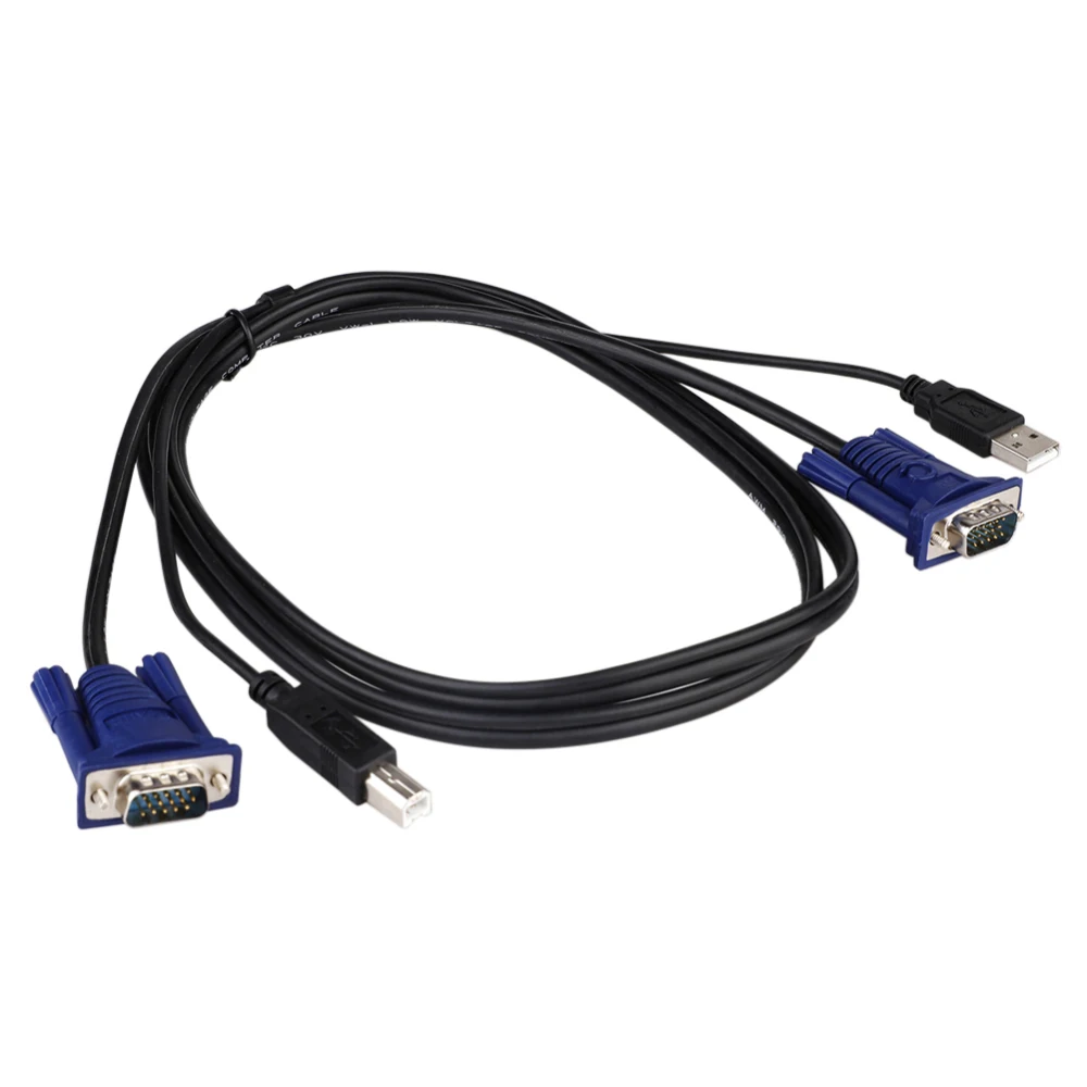 4-портовый USB 2,0 KVM переключатель коробка 4 KVM Кабели клавиатура Монитор VGA SVGA ПК ноутбук для клавиатуры мышь принтер