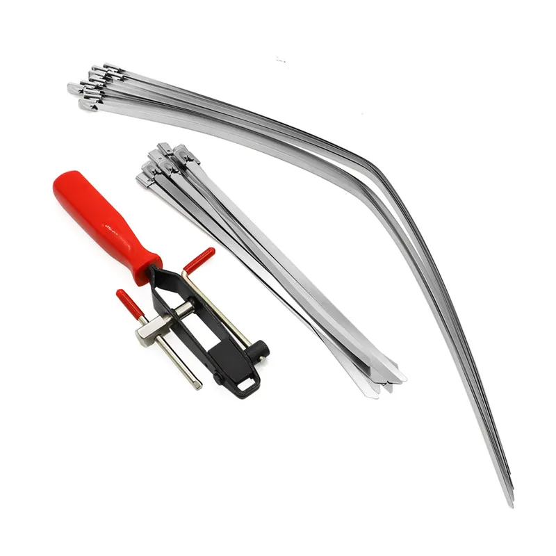 Stainless Steel CV Half Shaft Boot Band and Buckle Clamps w/ Boot Clamps for auto car ATV CV Joint Banding Axle Clamp Tool