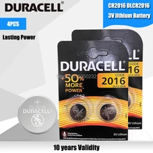 4 pçs original para duracell cr2016 botão pilha bateria 3v baterias de lítio para relógio brinquedo computador calculadora controle dlcr 2016