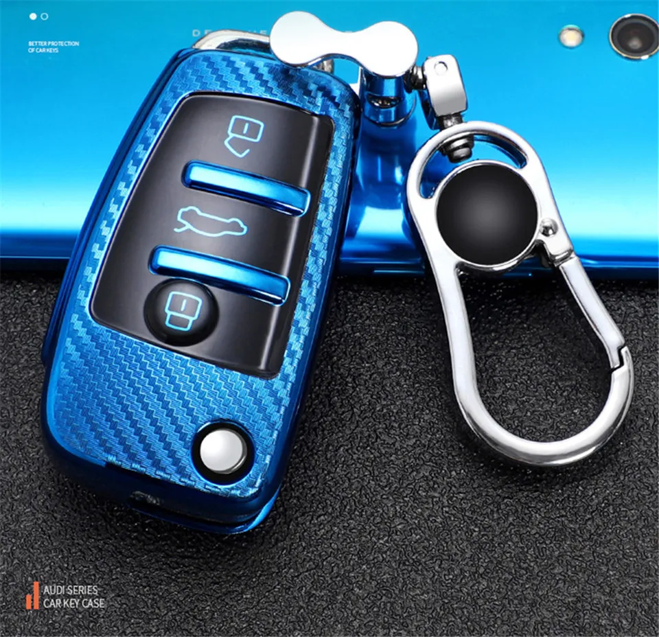 Cover chiave telecomando per Audi A3 8L 8P A4 B6 B7 B8 C6 4F RS3 Q3 Q7 TT 8L 8V S3 C5 C6 - Hb111ac63f01345279a80354b730f4388F