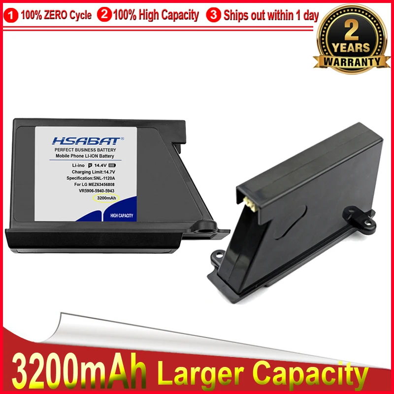 Аккумулятор HSABAT 0 цикл для LG MEZ63456808 VR34406LV VR34408LV VR5902LVM VR5906 5940 5943 VR5940L VR5942L VR5943L