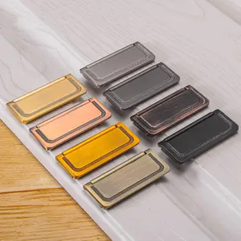 

Drawer cabinet door dark handle European invisible wall mounted flat cabinet closet door handle modern minimalist cabinet handle