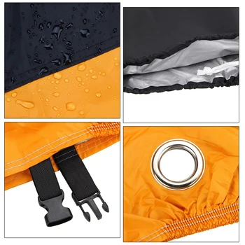 

Waterproof Cover Rainproof Motorcycle Ultra-light Vehicles 245*105*125cm Black+Orange