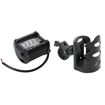

You two 5 inch 72 w LED bar anti fog lamp 1 x water bottle support motorcycle beverage“