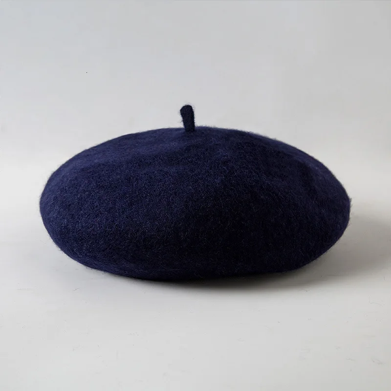 Tibetan Qinghai Retro Women Beret Winter Spring Warm Wool Painter Newsboy Hats Fashion Ladies Octagonal Cap British Vintage Ladies Beret - Color: Tibetan Qinghai