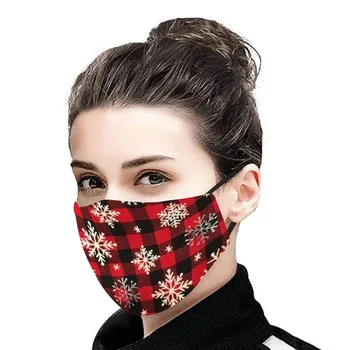 

1pc ski mask cycling mask mask for face funda mascarilla маска на лицо Activated Carbon Outdoor Mouth Christmas Print Face Mask