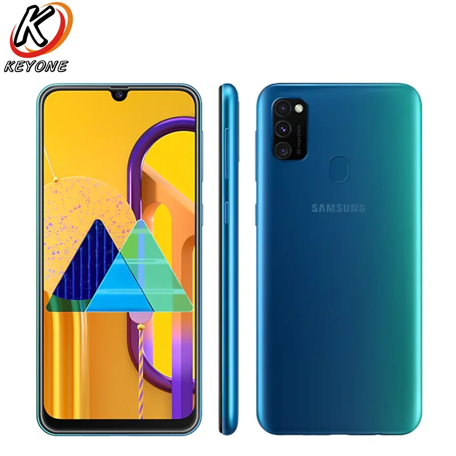 Мобильный телефон samsung Galaxy M30s, 6,4 дюймов, 6 ГБ ОЗУ, 128 Гб ПЗУ, четыре ядра, тройная задняя камера, 48MP+ 8MP+ 5MP, две sim-карты, смартфон