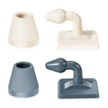 

Door Stopper Silicone+ABS Drill-free Wall Protection Anticollision No Noise Door Holder Self-adhesive Suction Type Door Stop