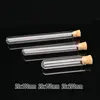 5pcs outer diameter 20/25/30mm  transparent round bottom glass test tube with cork stopper lab Flat - mouth thickened glass tube ► Photo 3/6