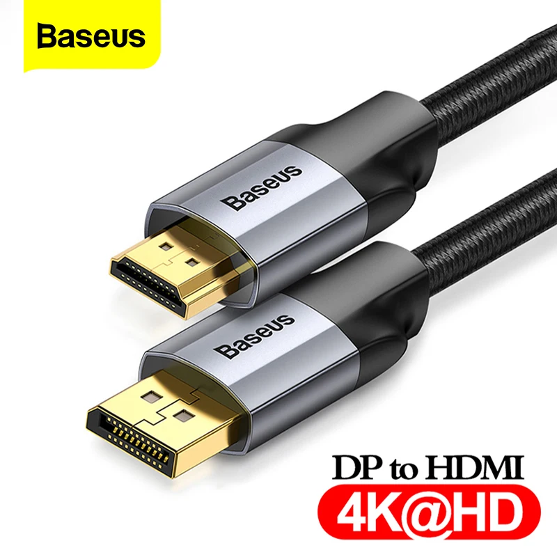 Baseus Кабель DP HDMI 4K кабель со штыревыми соединителями на обоих концах для