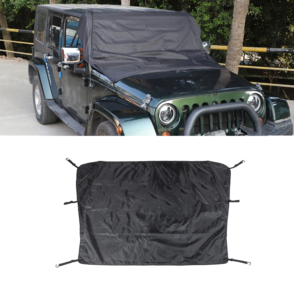 Car Front Windshield Snow Cover Sun Shade For Jeep Wrangler Tj Jk Jl  Gladiator Jt 1997-2018 2019 2020 2021 2022 Accessory Black - Chromium  Styling - AliExpress