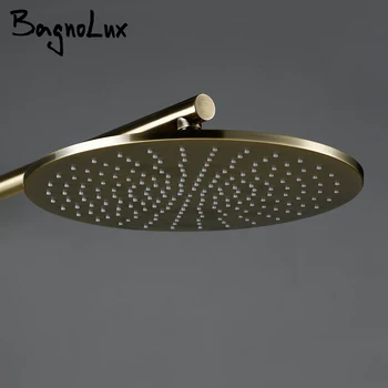 

Bagnolux Brass Balck Chrome Brushed Rose Gold Shower Bathroom Faucet Wall Rian Shower Head