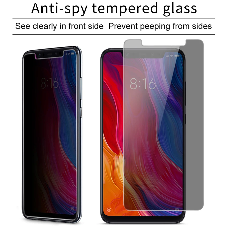 9H надежное закаленное стекло для Xiao mi Pocophone F1 K20 Pro анти шпион протектор экрана Red