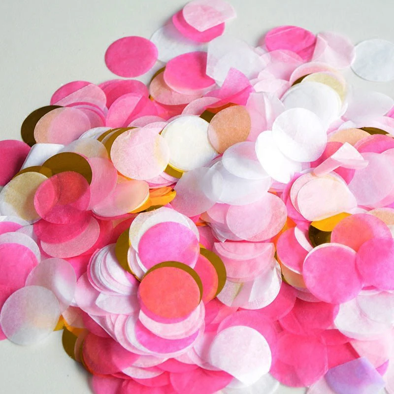 

2.5cm 1000pcs/bag Multicolor Round Confetti Wedding Birthday Decor Balloons Fill Paper Confetti Party Table Sprinkles Supplies
