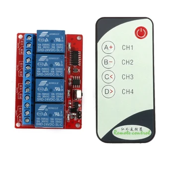 

Four Channel 4CH 24V IR Infrared Remote Controll Switch Relay Module