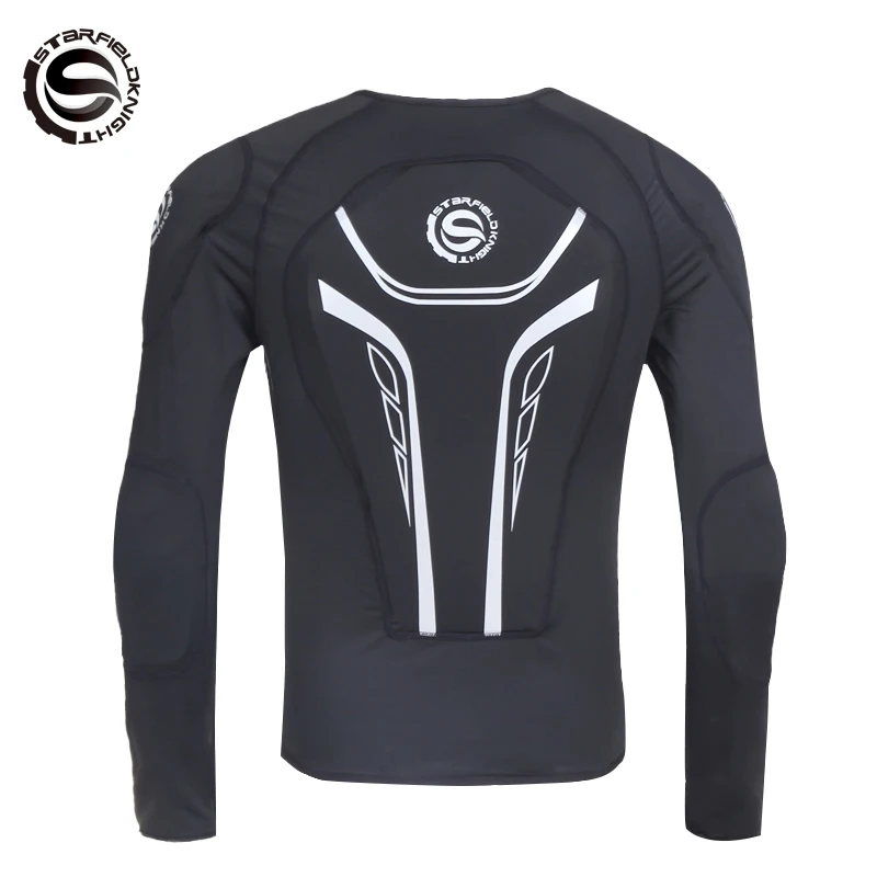 Lycra Motorcycle Armor Jacket Full Moto Body Armor Jacket Riding Protection Breathable Motocross Back Shoulder Protector Gear