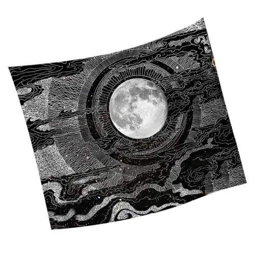 Black 150x130cm Sun Moon/печать настенный гобелен, ковер дома пледы Одеяло крышка декорация Ницца - Цвет: Black 150x130cm