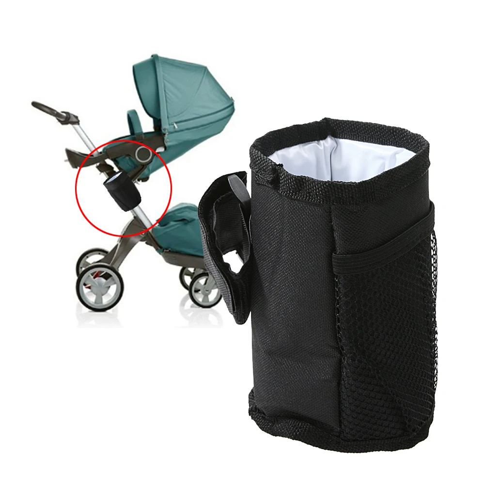 Baby Stroller Insulated Cup Holder Pushchair Pram Drink Bottle Organizer Bag FO 