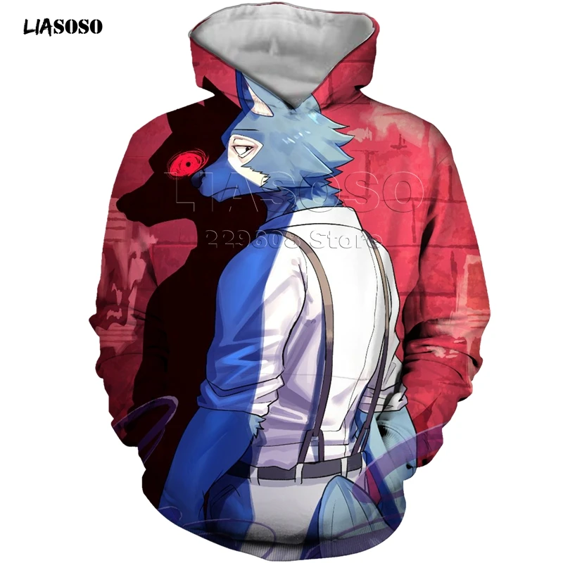 10 LIASOSO, новинка, Повседневный, 3D принт, для женщин, мужчин, BEASTARS, стильная толстовка, зимняя, толстовка, хип-хоп, пуловер, BEASTARS, Harajuku, толстовка, пуловер - Цвет: 10