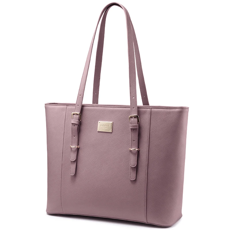 LOVEVOOK женская сумка через плечо для офисных дам большая сумка для ноутбука для 14/15. 6 дюймов роскошные сумки женские сумки дизайн - Цвет: pink purple