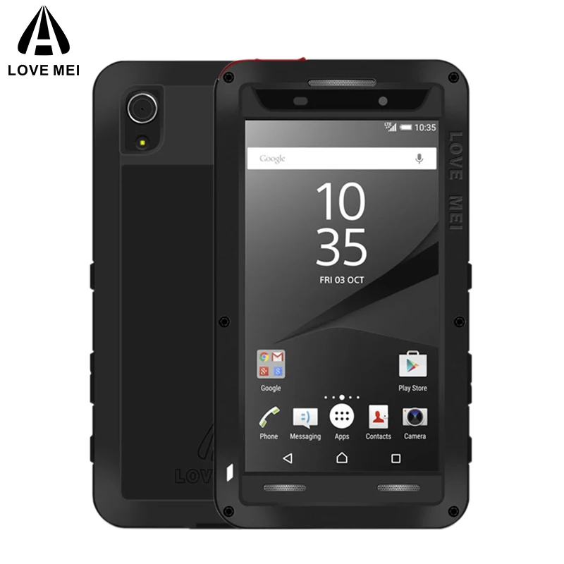 Металлический алюминиевый корпус LOVE MEI для Sony Xperia Z5 Compact/Z5 Mini Armor противоударный водонепроницаемый чехол для Sony Xperia Z5 Compact