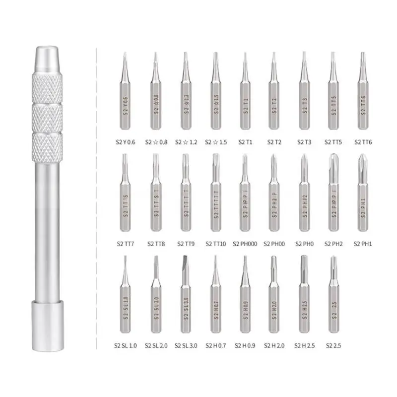 26 в 1 высокоточных наконечников для отвертки прочный многоразовый компактный практичный набор бытовой телефон часы ремонт ручные инструменты 146X65X18 мм