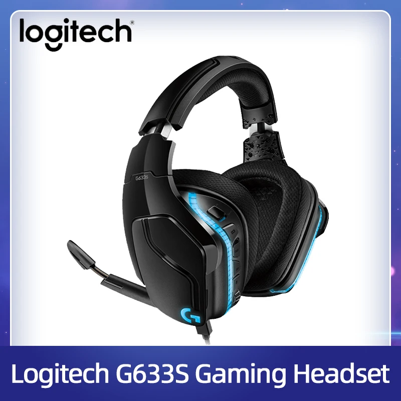 Игровые наушники Logitech G633s игровая гарнитура 16 8 миллионов LIGHTSYNC RGB 7 1 с объемным