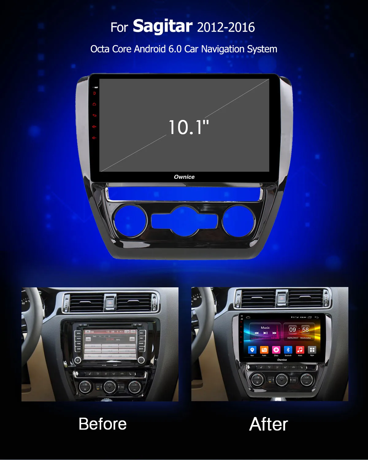 Flash Deal Ownice DSP carplay 10.1 inch Android 9.0 Car DVD Radio with GPS 4G Bluetooth for Volkswagen VW SAGITAR 2012 2013 2014 2015 2016 1
