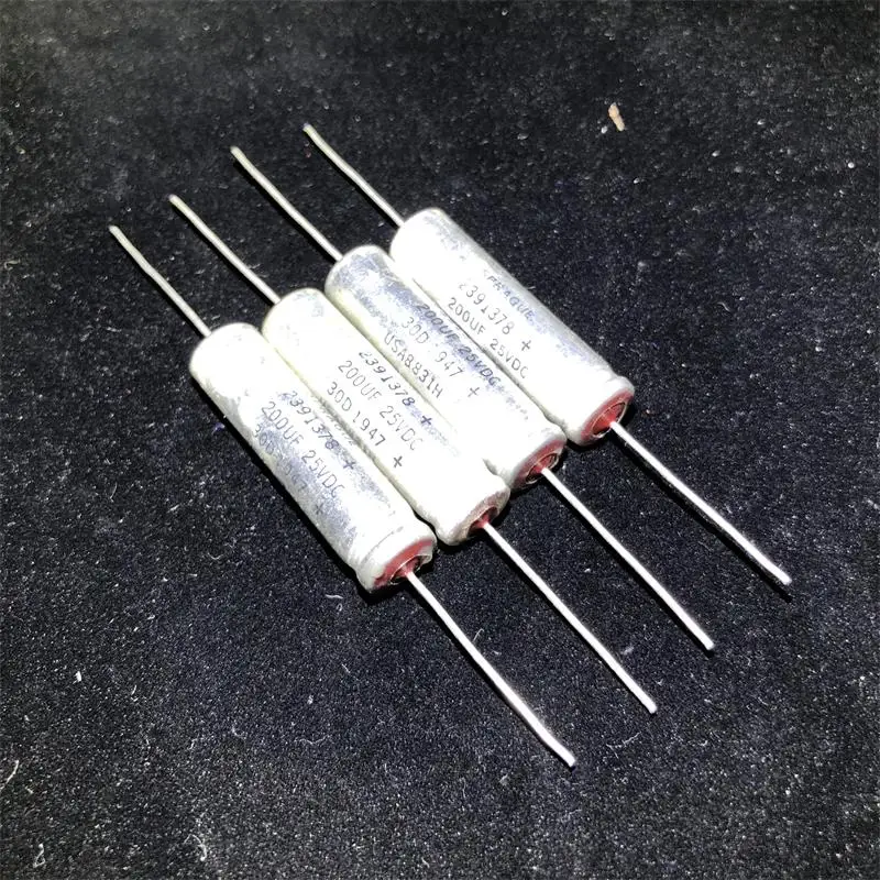 

2pcs The new US SPRAGUE Sibi 30D series 200UF 25V red head fever electrolytic capacitor cathode free shipping