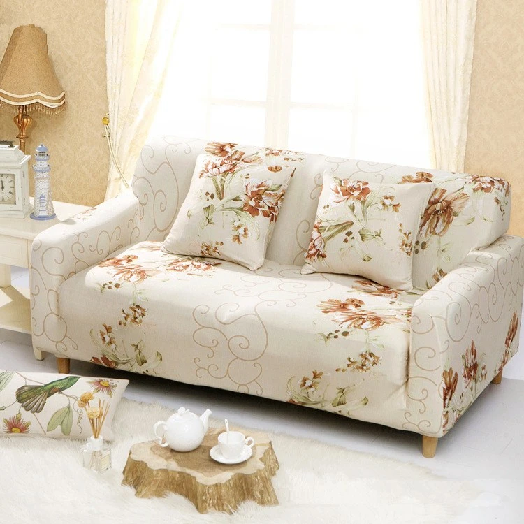 

Flower Slipcover Sofa Cover Tightly All-inclusive Wrap single/double/three/four-Seat Sofa Cover Elasticity Sofa Cover 1pc