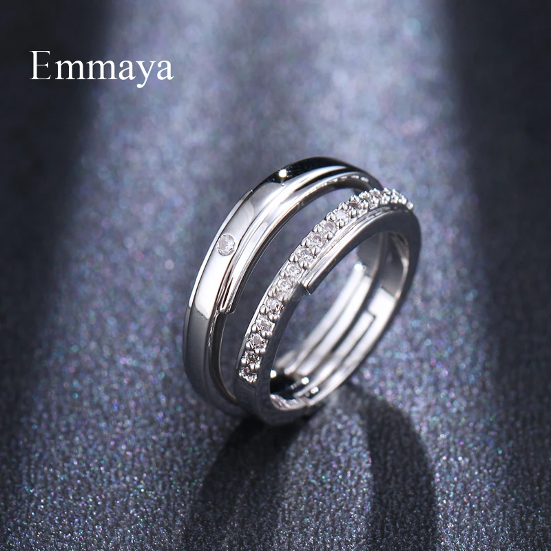 

Emmaya Special Design For Girls combination-shape And Divided Cubic Zircon Promise Ring Engagement Wedding Punk Style