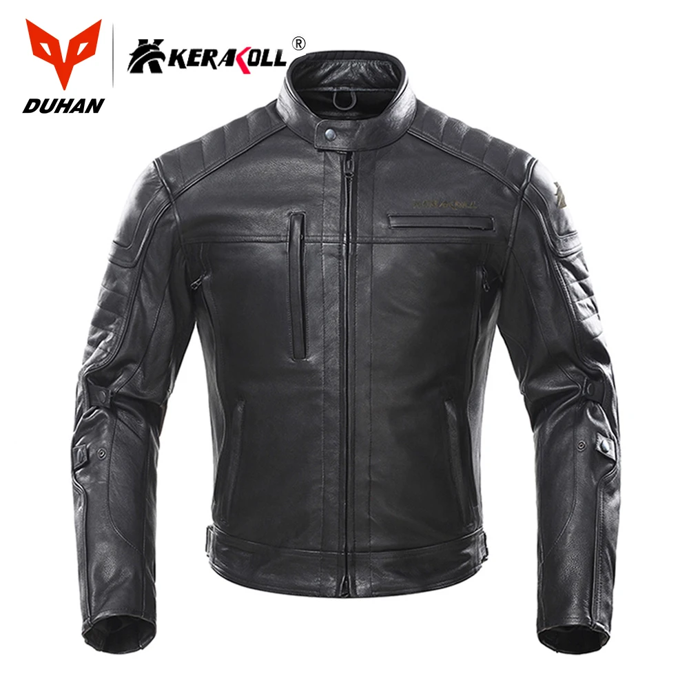 Кожаная мотоциклетная куртка KERAKOLL Мужская винтажная Ретро Chaqueta ветрозащитная