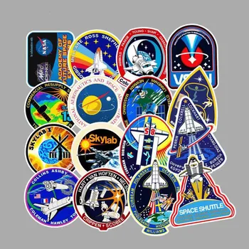 

45 and 49 PCS Space label Graffiti stickers Space Shuttle Astronauts PVC waterproof sticker DIY Refrigerator Guitar Decoration