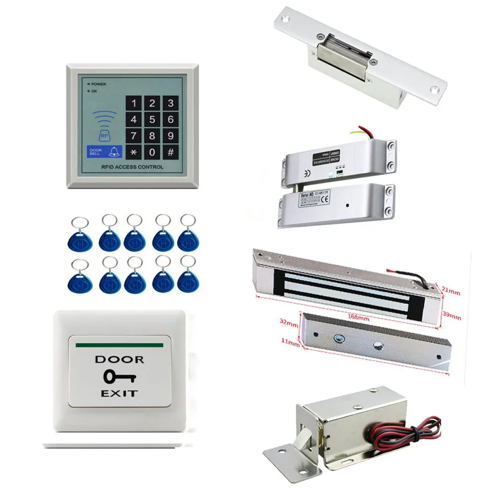 

125KHz RFID Access Control Keypad EM Card Reader Door System Door Lock Opener Keyboard System Electromagnetic lock