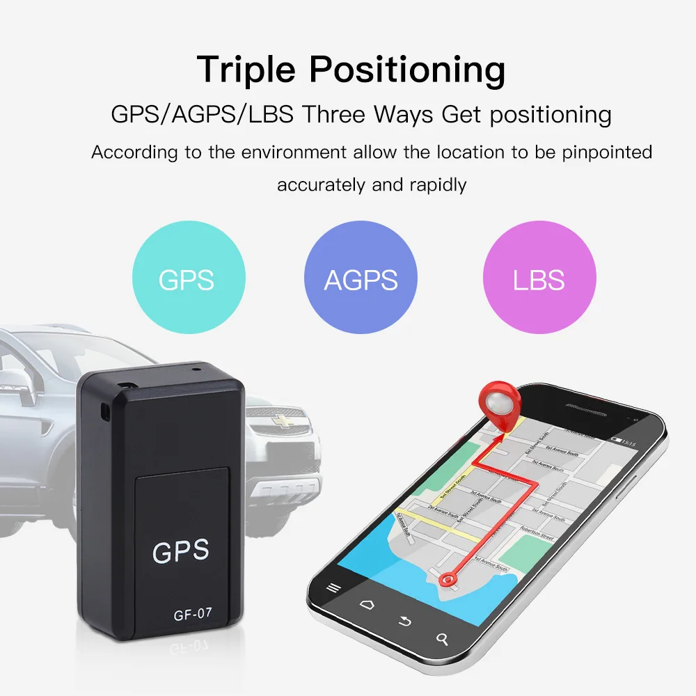 Мини GF-07 gps постоянного магнитного SOS устройства слежения для автомобиля ребенка Локация трекеры локатор системы мини gps трекеры