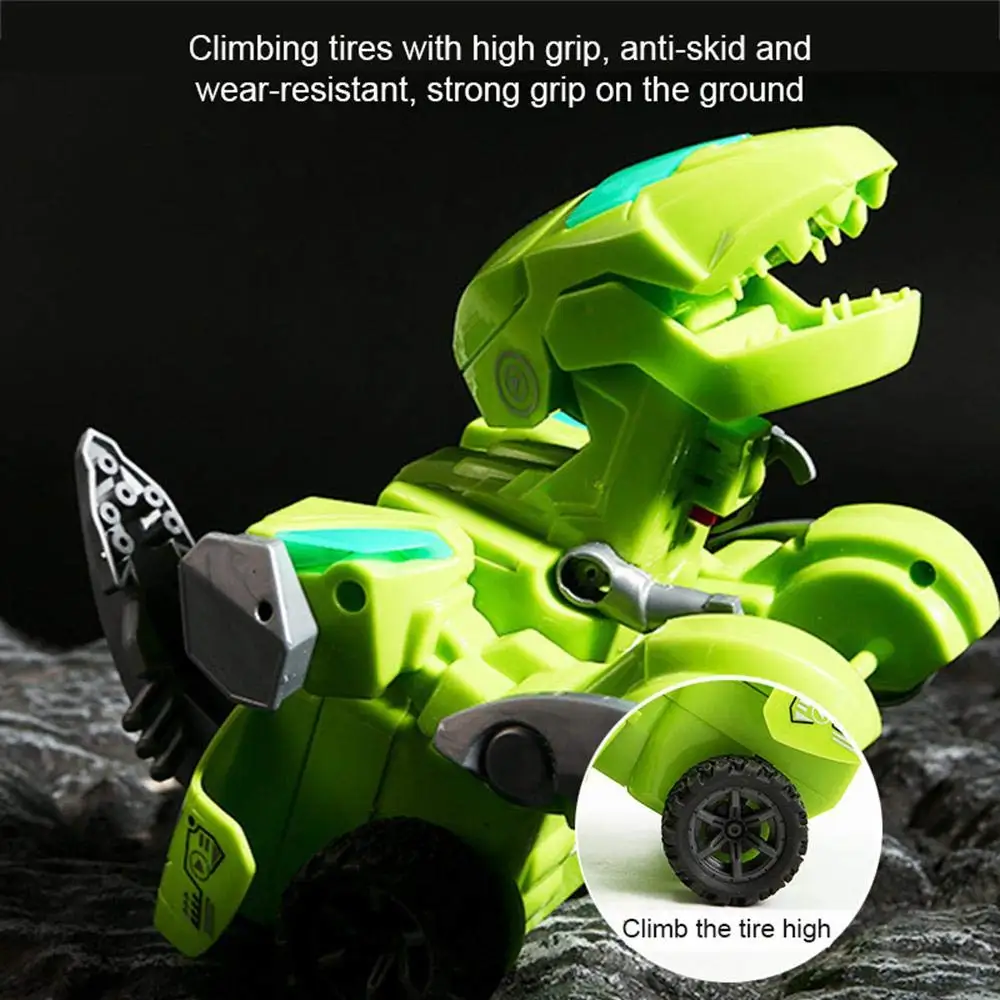 Transformando o Brinquedo do Carro do Diodo Emissor de Luz do Dinossauro Brinquedo do Carro do Dinossauro com Luz e Música Carro do Dinossauro Controle Remoto Transformado Tranforming rc 7 transformado brinquedo do carro do dinossauro com