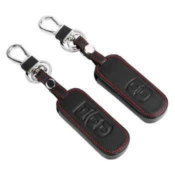 

LEEPEE Keychain Covers Key Case Bag For Mazda 2 3 6 CX-5 CX-3 CX-4 CX-7 CX-9 AXELA Car Styling Car Key Holder Genuine Leather