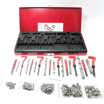 

131pcs Engine Block Restoring Damaged Thread Repair Tool Kit M5/M6/M8/M10/M12 Professional Car repair tools Coarse Crowbar