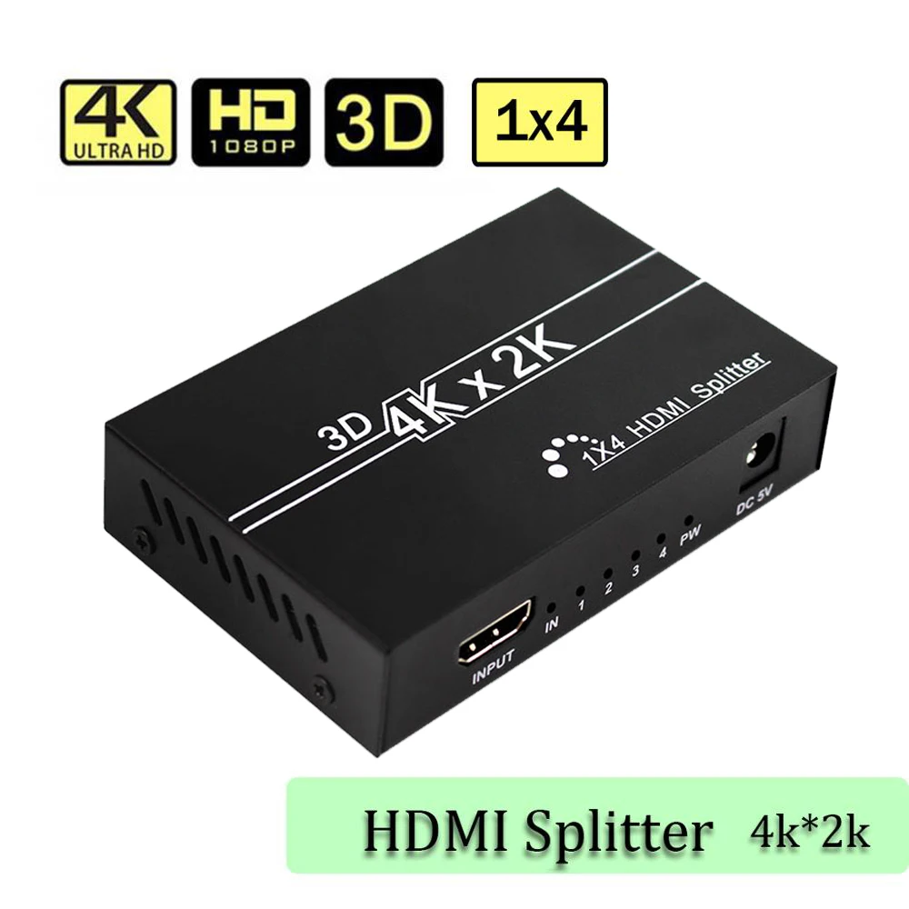 HDMI сплиттер 4K 1x4 1x2 1x8 1 в 4 выхода дистрибьютор для HDTV DVD плеера PS4 и т. Д. Full HD 4K|Кабели