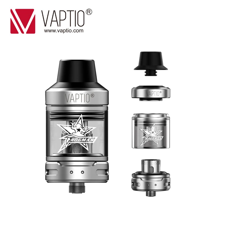 

Vape Tank 5.0ml/2.0ml Vaptio Frogman TANK e cigarette 510 thread atomizer 0.15ohm/0.4ohm coils TFV8 baby compatible
